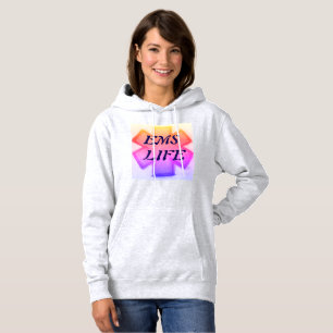 Pull À Capuche "EMS Life" féminin jaune rose violet étoile de la