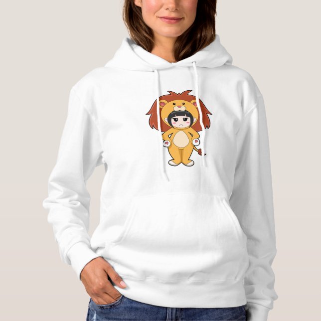 Pull À Capuche Enfant avec costume de lion (Devant)