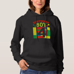 Pull À Capuche Enfants 4 ans Boy Brick Builder 4e anniversaire Bl