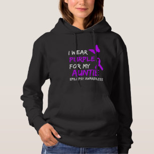 Pull À Capuche Epilepsie Je Porte Du Purple Pour Ma Tante Ruban