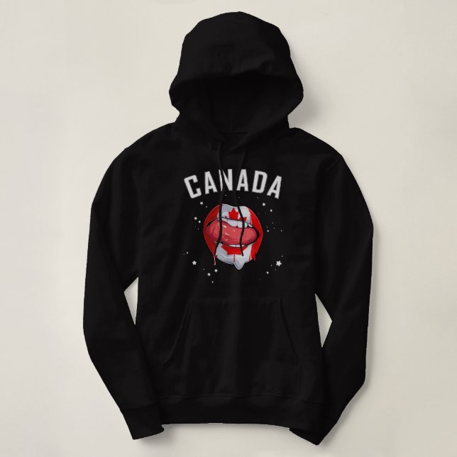 Pull À Capuche Équipe canadienne de sport de football Ventilateur (Design devant)