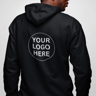 Pull À Capuche Équipe de logo d'entreprise noir promotionnel marq