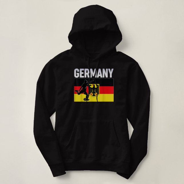 Pull À Capuche Équipe Nationale Allemande De Fan Football Mondial (Design devant)