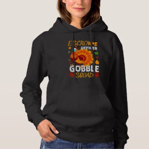 Pull À Capuche Escrow Officier Gobble Squad Turquie Thanksgiving 