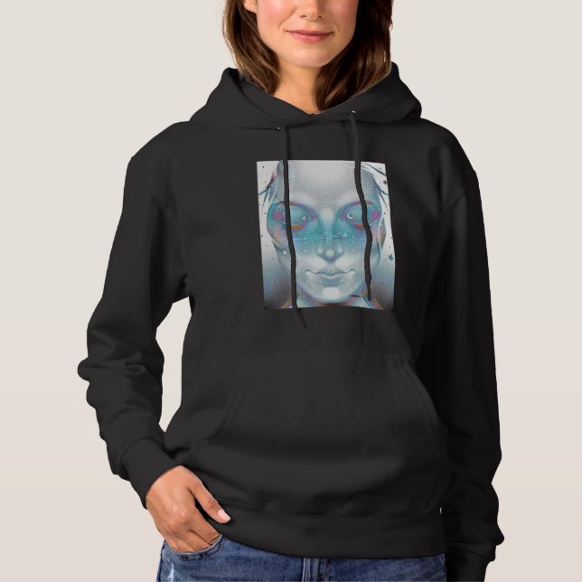 Pull À Capuche esthétique Vaporwave Synthwave 80s VHS Glitch Espa (Devant)