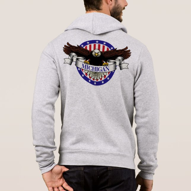 Pull À Capuche État américain de l'aigle (Dos)