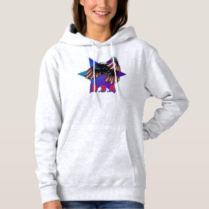 Pull À Capuche Étoile éclatée de l'aigle patriotique