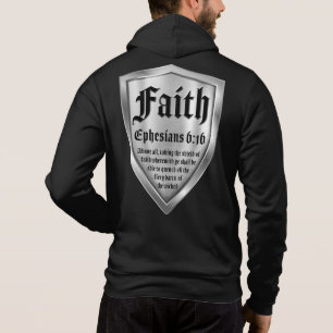 Pull À Capuche Faith Bouclier foi chrétienne Bible Verse Ephésien