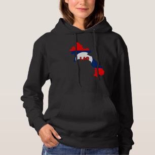 Pull À Capuche Famille fière et drapeau patriotique du pays Lao