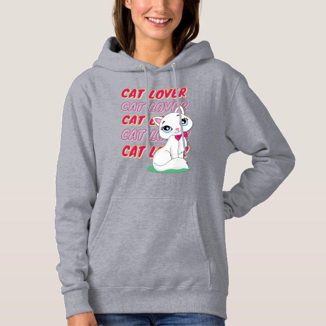 Pull À Capuche Fan de chat (Devant)