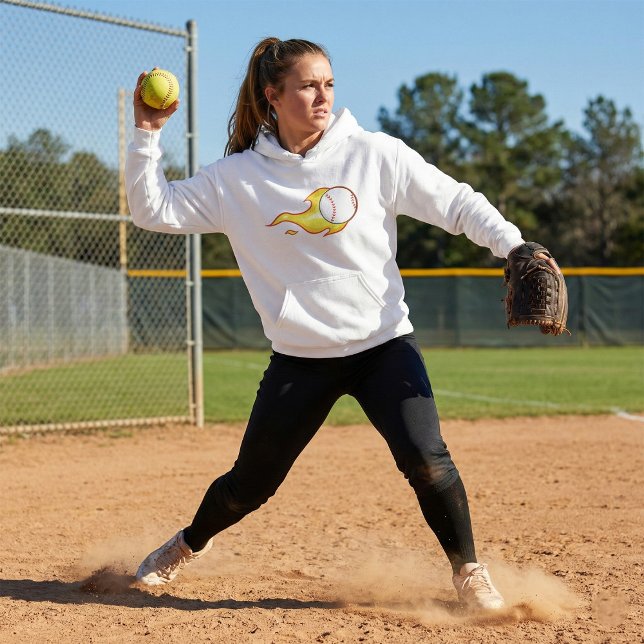 Pull À Capuche Fastball Flame Baseball Sports (Créateur téléchargé)