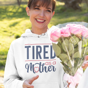 Pull À Capuche Fatigué Comme Une Mère