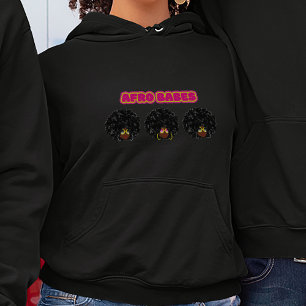 Pull À Capuche Femme Afro-Américaine - Afro Babes, Noire