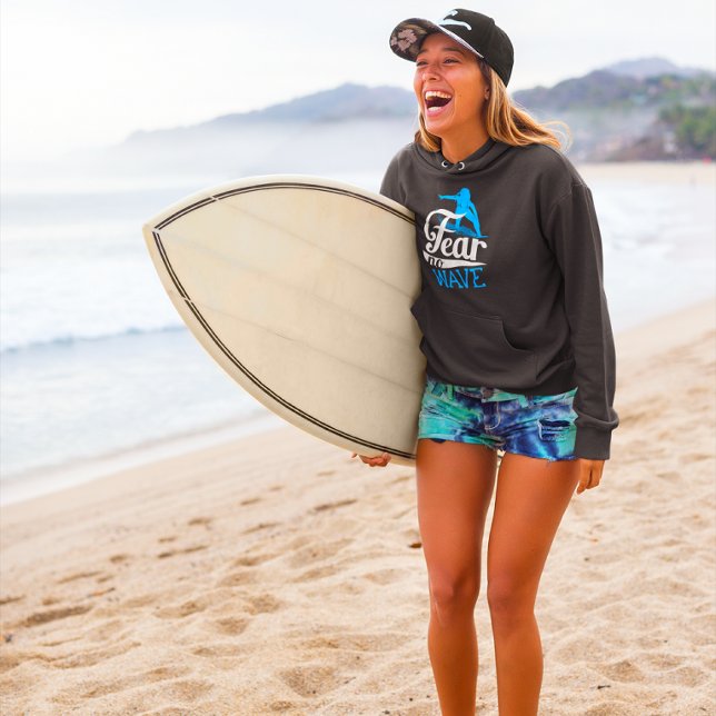 Pull À Capuche Femme Surfer Ne crains aucune vague femmes surf (Créateur téléchargé)