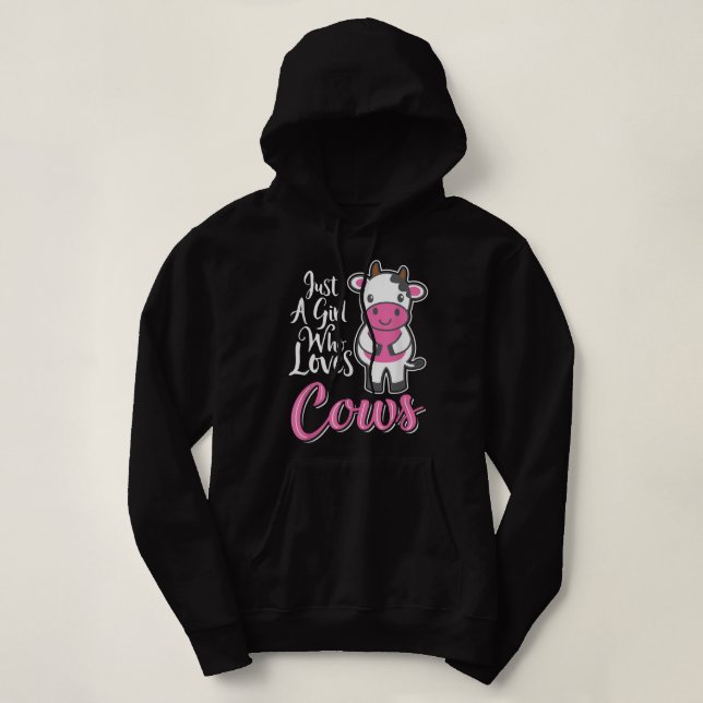 Pull À Capuche Ferme agricole drôle juste une fille qui aime les  (Design devant)