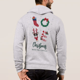 Pull À Capuche Festif Noël Nom de famille Fun Matching