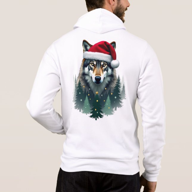 Pull À Capuche Fête de Noël Coyote Cool (Dos)