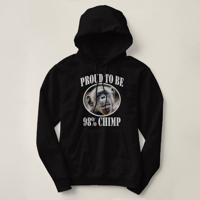 Pull À Capuche Fier D'Être 98 Chimp (Design devant)
