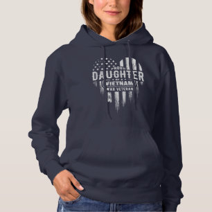 Pull À Capuche Fier Fille Vietnam Vet Papa Jour des anciens comba