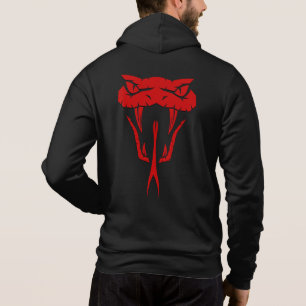 Pull À Capuche Fierce Red Snake Face Unisex Zip-Up