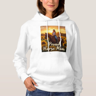 Pull À Capuche Fière Mère de Cheval Art