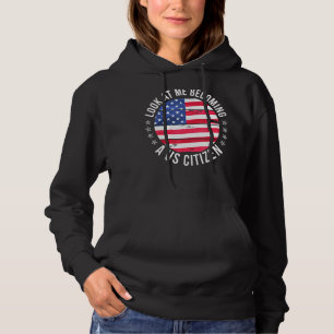 Pull À Capuche Fiers Nouveaux Américains Citoyenneté Us