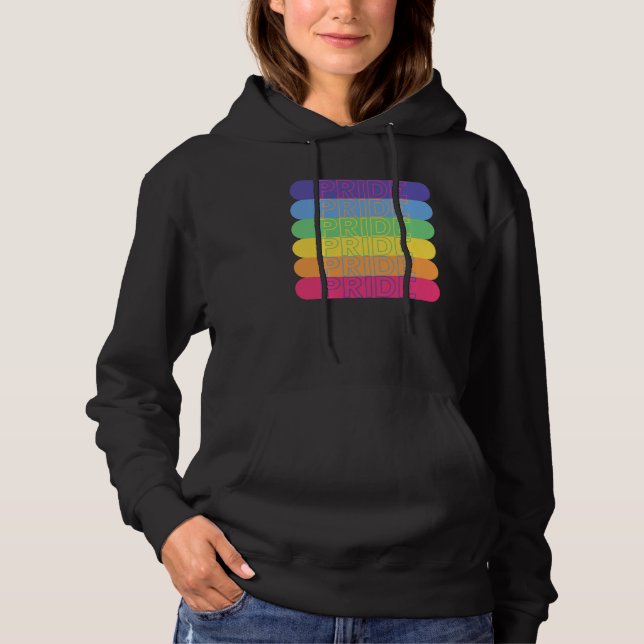 Pull À Capuche Fierté dans les couleurs arc-en-ciel (Devant)