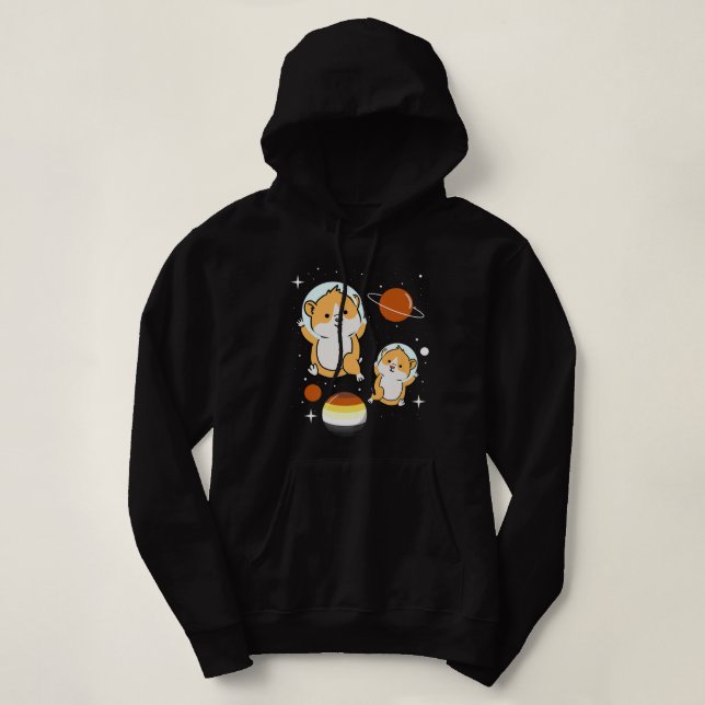 Pull À Capuche Fierté de l'astronaute de hamster (Design devant)