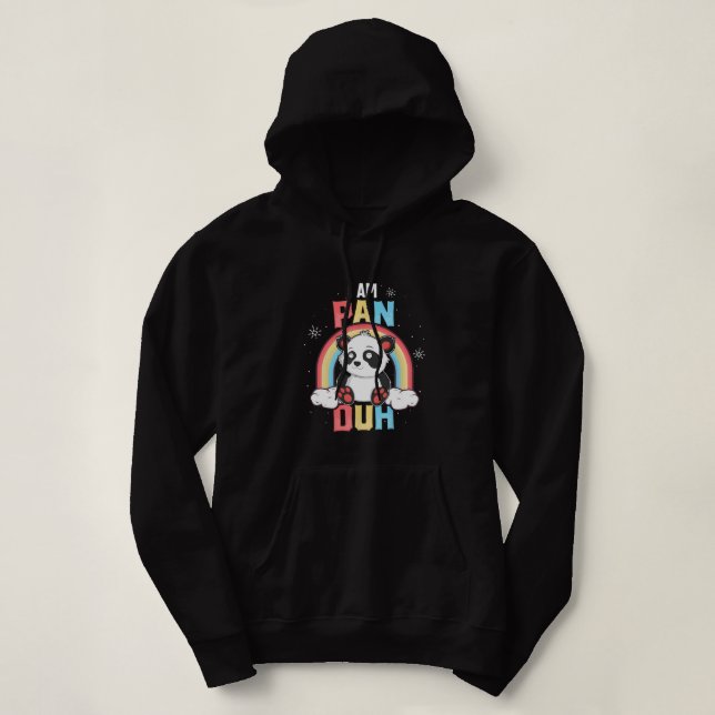 Pull À Capuche Fierté Pansexuelle De Panda De Pan Duh (Design devant)
