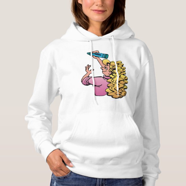 Pull À Capuche Fille joueur avec crayon (Devant)