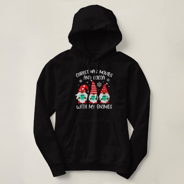 Pull À Capuche Films De Noël Avec Mes Gnomes Africains-Américains (Design devant)
