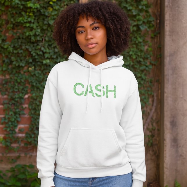 Pull À Capuche Finance verte Cash Money Word (Créateur téléchargé)