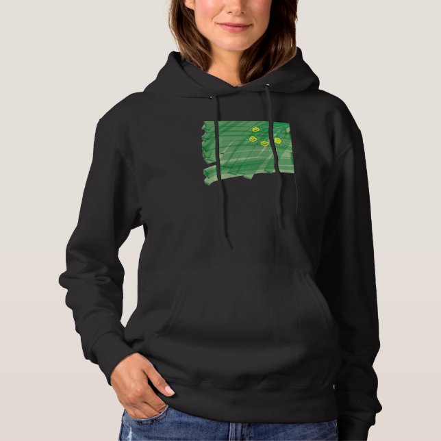 Pull À Capuche Fleur Abstraite (Devant)