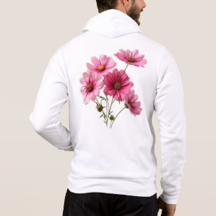 Pull À Capuche Fleurs de Cosmos Rose-23456