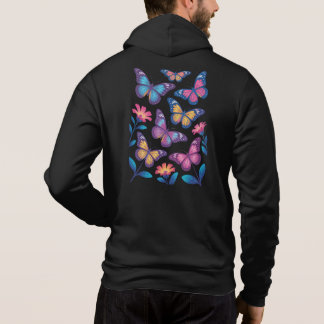 Pull À Capuche Fleurs de néon avec six papillons lumineux