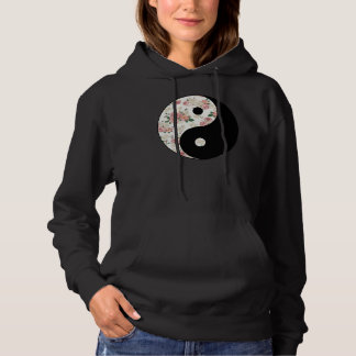 Pull À Capuche Floral Yin et Yang