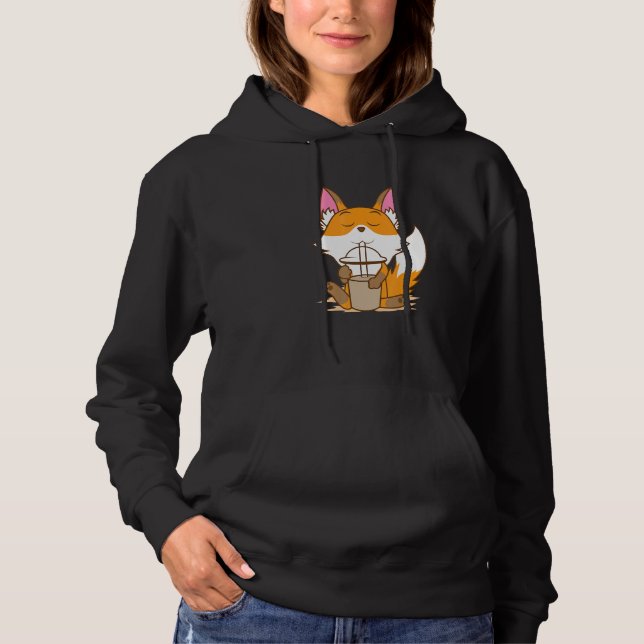 Pull À Capuche Fox Boit Un Shake (Devant)