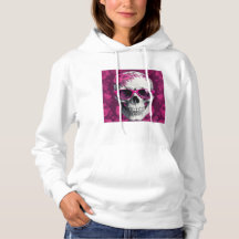 Fuchsia Floral 3D Crâne mort portant des lunettes