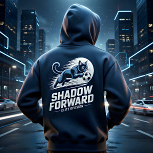 Pull À Capuche Funny Black Cat Soccer - Amoureux de football élit