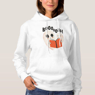 Pull À Capuche Funny Bookworm Ghost Halloween Costume Booooks