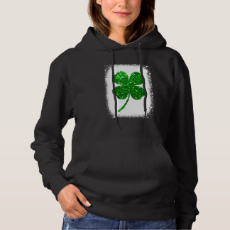 Pull À Capuche Funny Lucky Green Shamrock Leaf irlandais Saint Pa