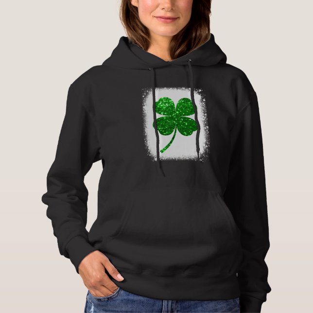 Pull À Capuche Funny Lucky Green Shamrock Leaf irlandais Saint Pa (Devant)