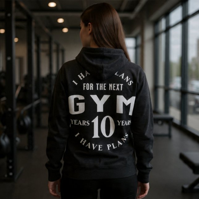 Pull À Capuche Funny Motivational Gym Hoodie for Fitness Lovers (Créateur téléchargé)