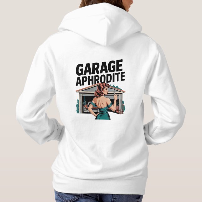 Pull À Capuche Garage Aphrodite Femmes en pin cadeau voiture clas (Dos)