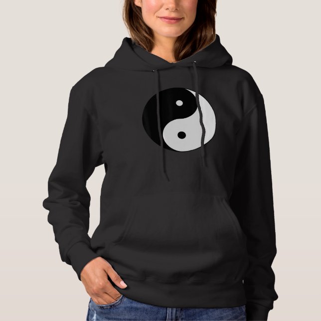 Pull À Capuche Géométrie sacrée Yin Yang (Devant)