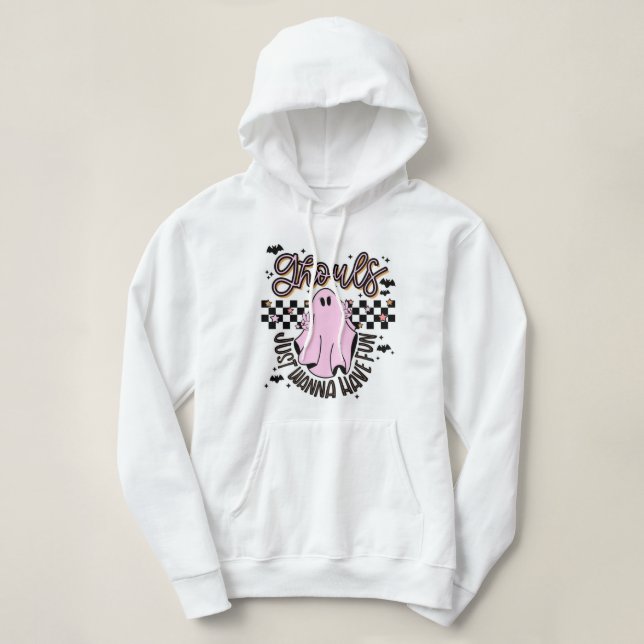 Pull À Capuche Ghouls veut juste s'amuser (Design devant)