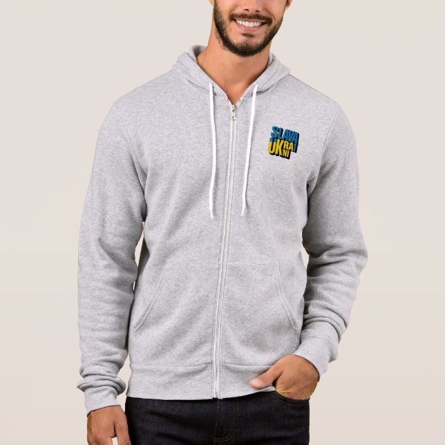 Pull À Capuche Gloire à l'Ukraine Graphisme, Conception de fierté (Devant)