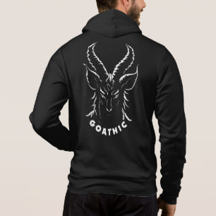 Pull À Capuche Goathique   Canon gothique   Chèvre satanique