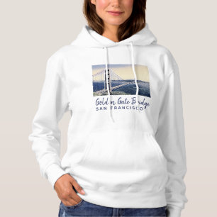 Pull À Capuche Golden Gate Bridge San Francisco Watercolor Art