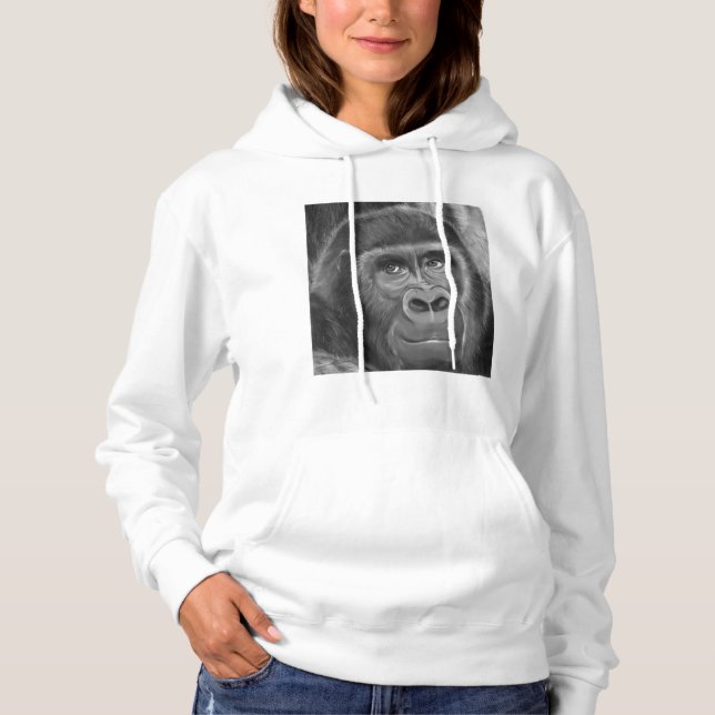 Pull À Capuche Gorilla sucking fingers Hoodie2 指しゃぶりのゴリラパーカー (Devant)